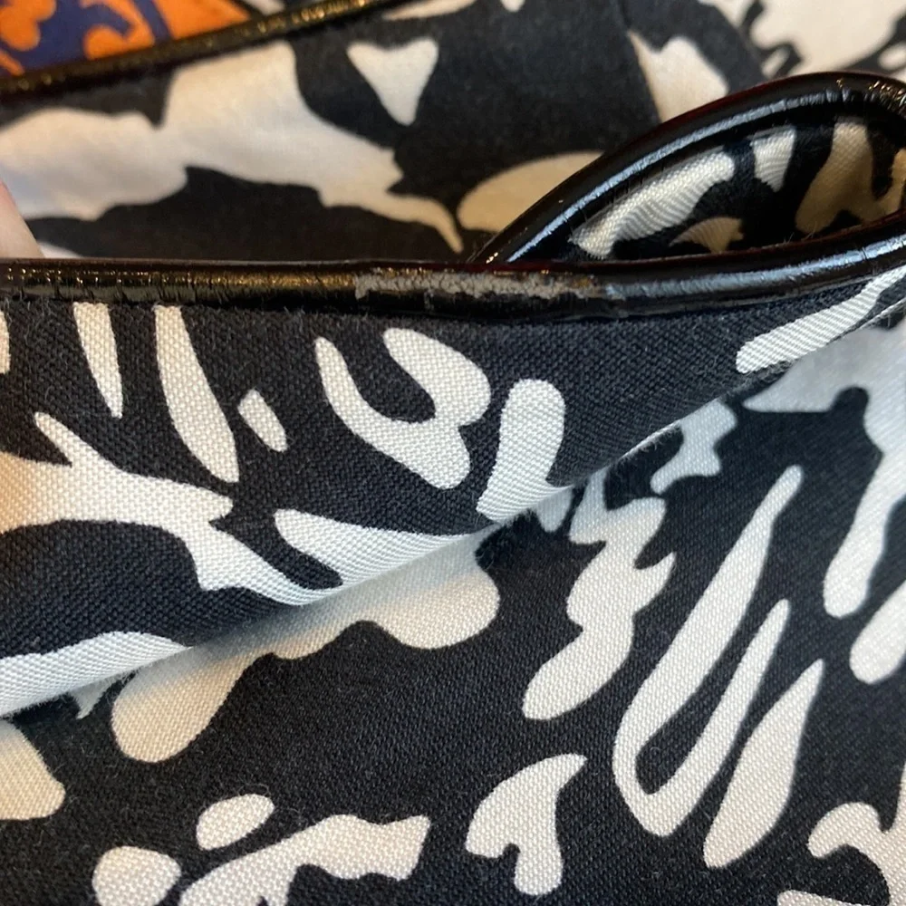 Tory Burch black white logo print sleeveless dress 6